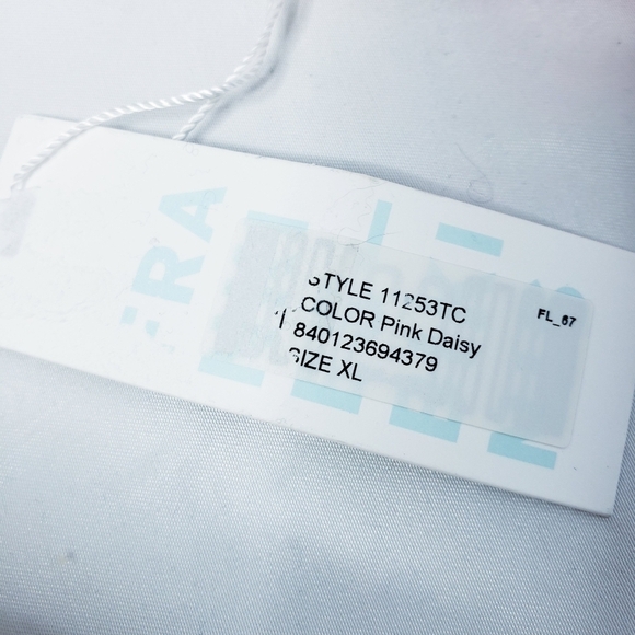 *Last Chance* NWT Frankie's Bikinis Pink Daisy Terry Swimsuit Top + Bottom XL - Picture 14 of 16